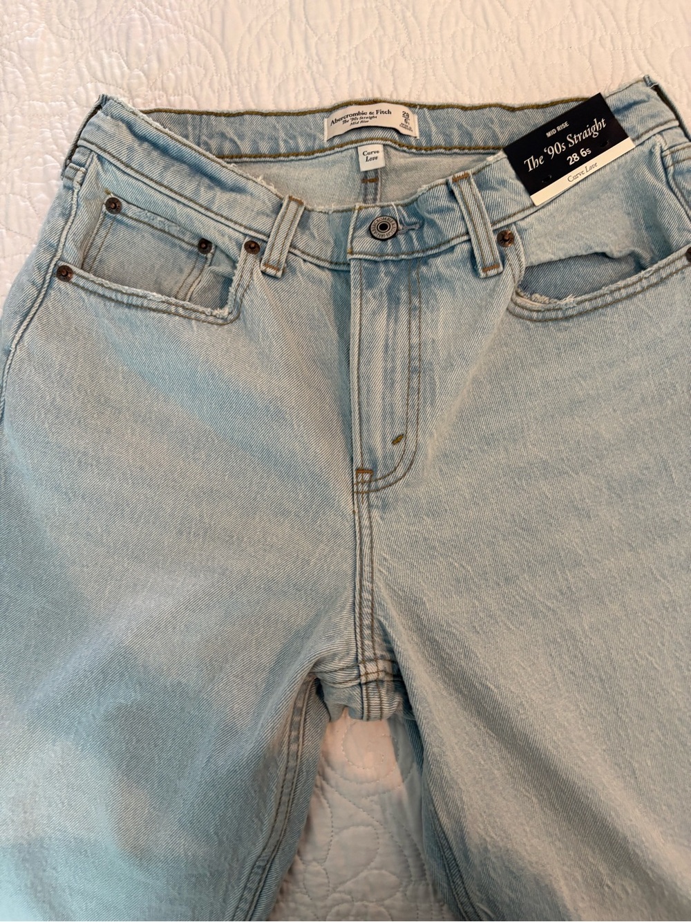 Abercrombie & Fitch Light Blue Women’s Straight Jeans